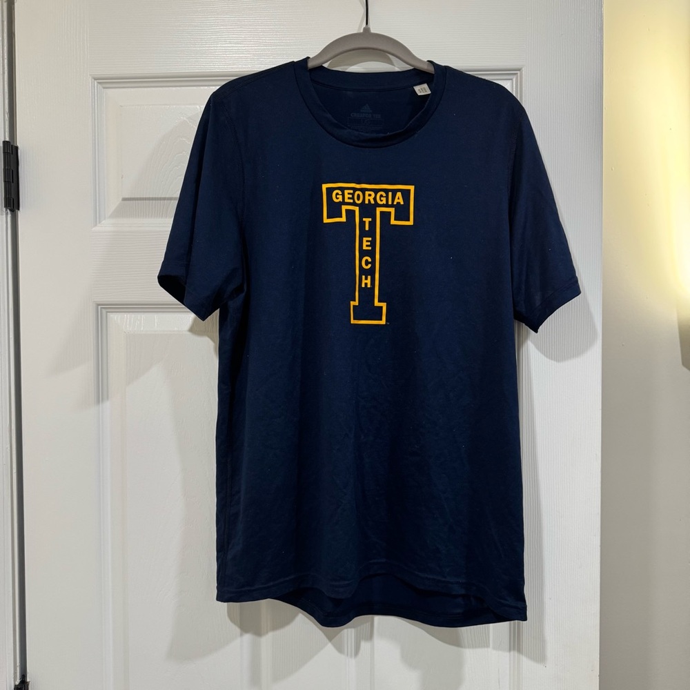 Adidas Blue and Yellow Short Sleeve Tee